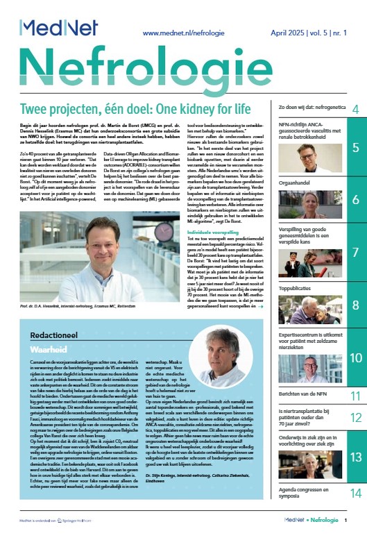 Cover krant nefrologie nummer 1