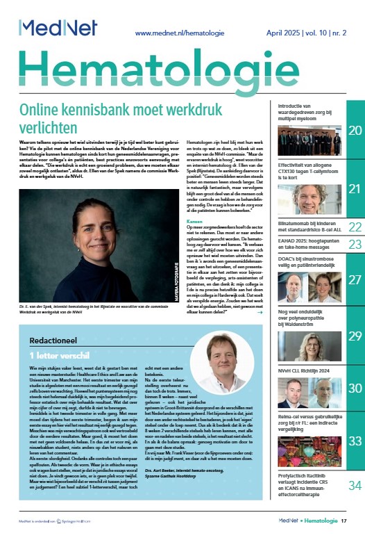 Cover krant hematologie