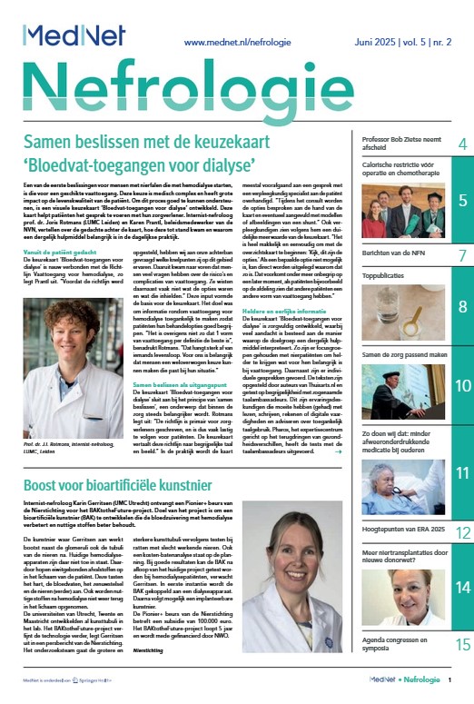 Cover krant nefrologie